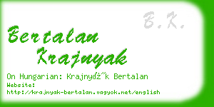 bertalan krajnyak business card